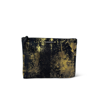 Canvas Pouch in Gold Splatter
